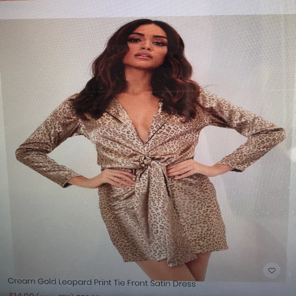 Cream Gold Leopard Print
